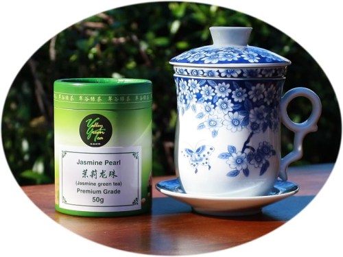 Tea gift ceramic tea infuser with jasmine pearl